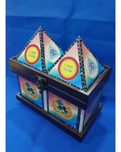 32 ALL IN ONE PYRAMID BOX (BIG) For attracting cosmic energy from space and fulfilling wishes, Enhance energy of medicine and herbals, for keeping your regular cash & to charge reiki healing crystals ( 7.5 X 7.5 Inch ) ( 490 Gram )
