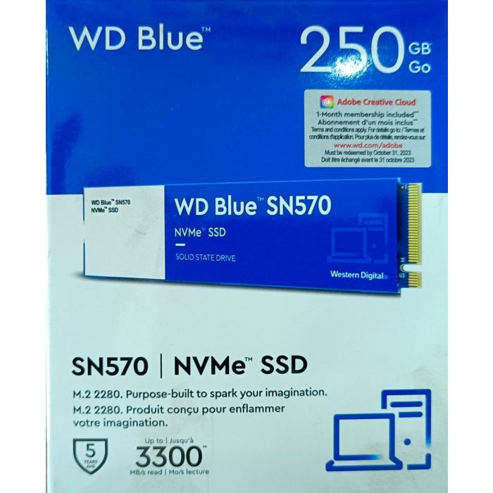 SSD M.2 WD BLUE SN570 PCIe - 500GB