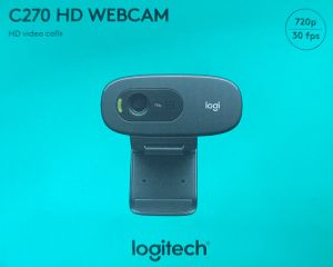 Logitech C270 Digital HD Webcam with Widescreen HD Video Calling, HD Light Correction, Noise-Reducing Mic, for Skype, Hangouts, WebEx, FaceTime, PC/Mac/Laptop/MacBook/Tablet - (Black, HD 720p/30fps)