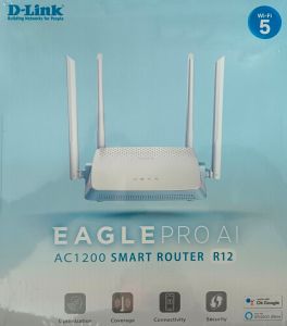 D-Link R12 AC1200 Eagle PRO AI Smart Router, Wi-Fi 5,Advance Parental Control Router with Voice Control (Alexa & Google Assistant)									 									 									