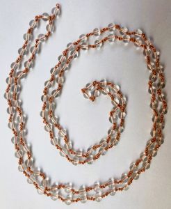 Sphatik / Crystal Mala with Copper Chain