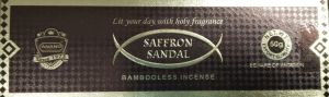 Saffron Sandal Bambooless Incense (50gm)