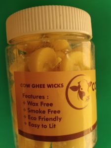 Cow Ghee Wicks (30 pieces per Jar)