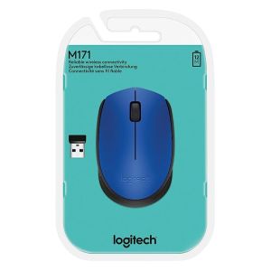 Logitech M171 / Optical Tracking, Ambidextrous Wireless Optical Mouse (2.4GHz Wireless, Blue)