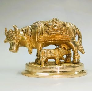 Cow And Calf Brass Medium Size Design