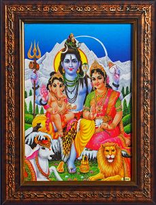 Shiva Parvati with Ganesh 
